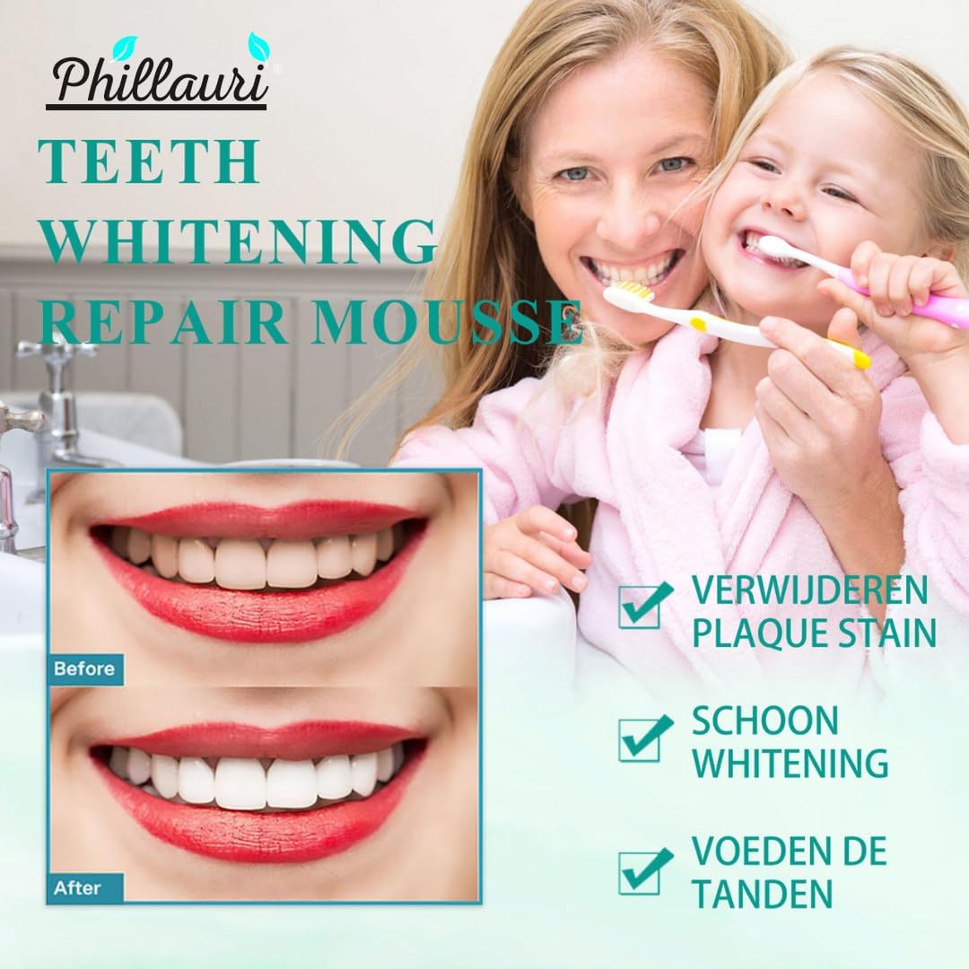 Phillauri Whitens Teeth Teeth Lightening Foam To Remove Yellow Stains, Tobacoo, Tartar And Tobacco Stains 60Millilitre