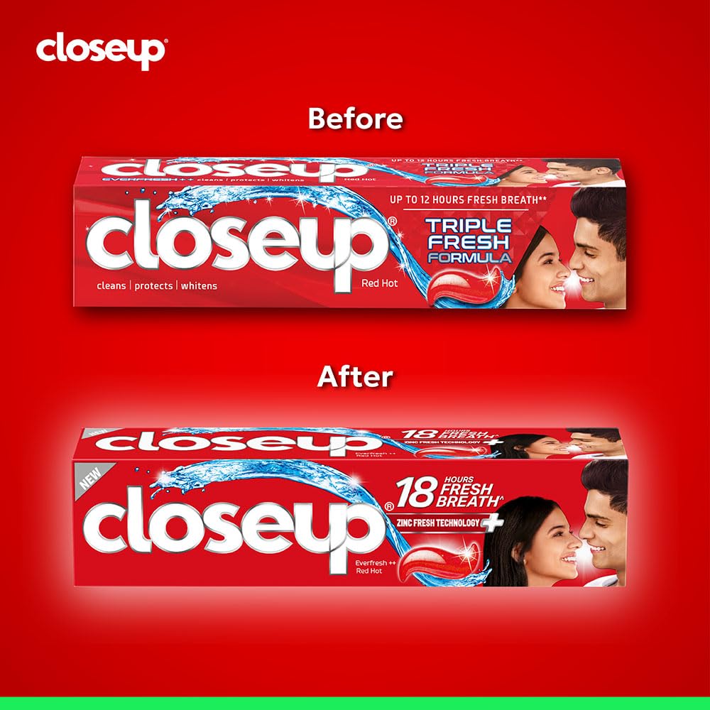 Closeup Toothpaste | Long lasting 18 Hours Of Fresh Breath & White Teeth - 150g