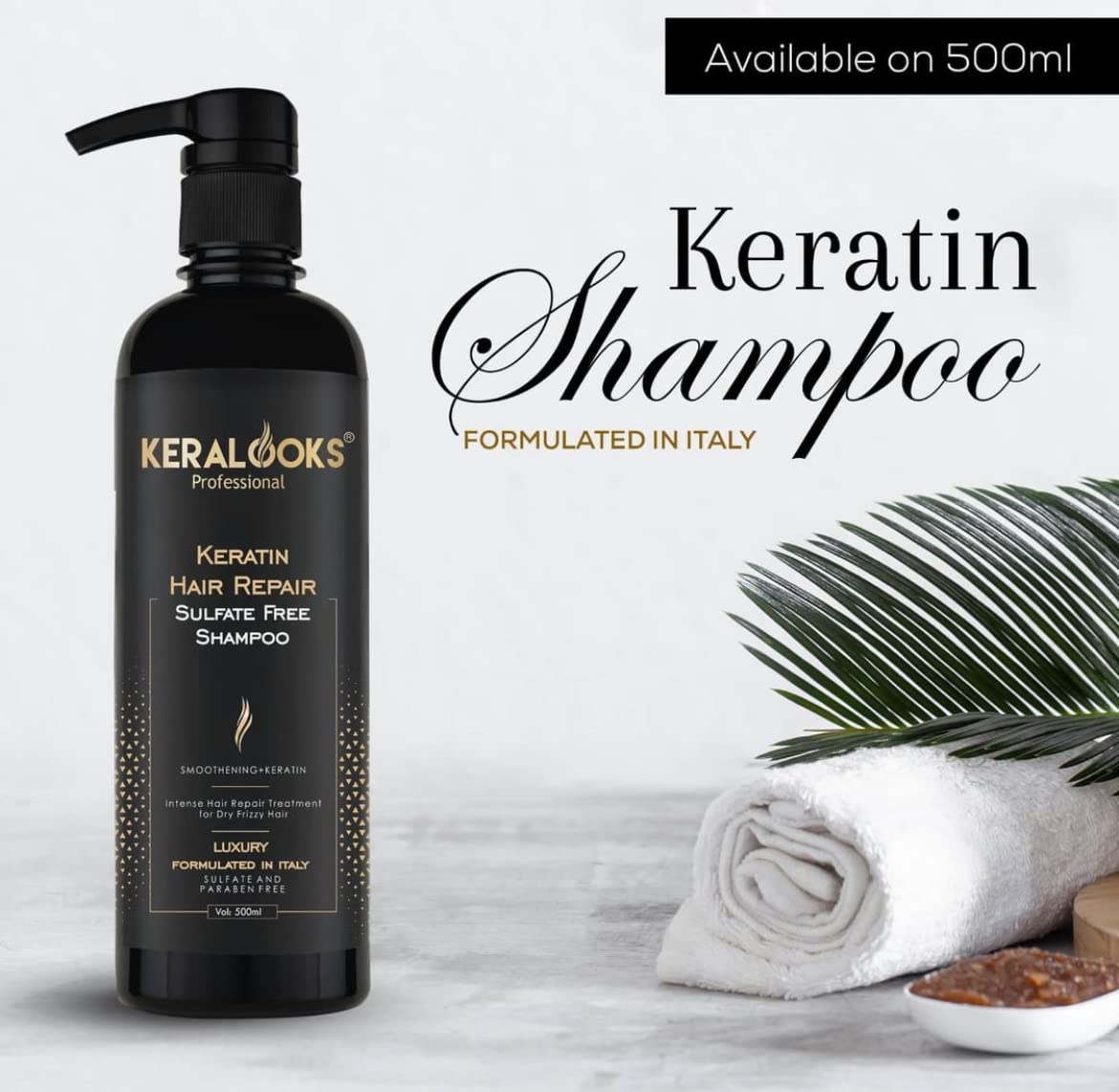 Keralooks Professional Keratin Sulphate Free Shampoo and Mask Combo Pack (500ml each)