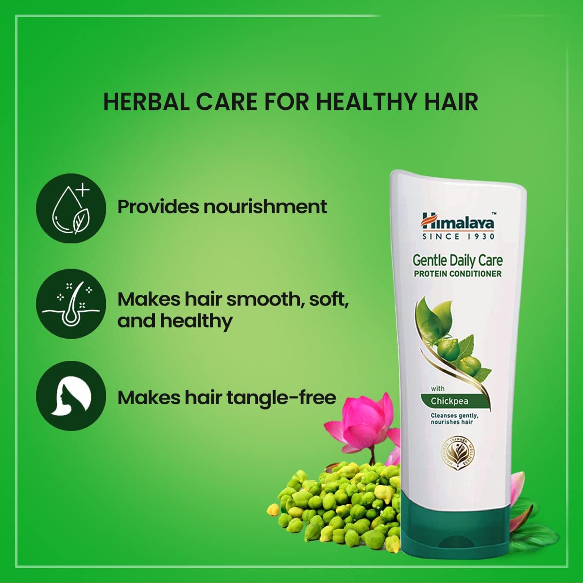 Himalaya Gentle Daily Care Protein Conditioner | Daily Use Conditioner for Detangled & Silky Smooth Hair | Nourishes Dry Hair | With China Rose, Lotus, Chickpea & Oats | For Women & Men | 200 ml