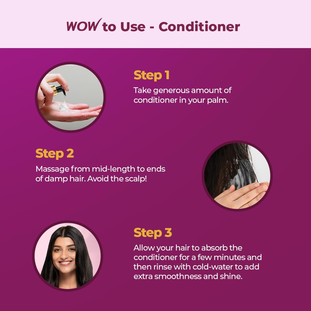 WOW Skin Science Onion & Collagen Anti-hairfall Conditioner|Reduces Hair Breakage|Detangles Hair|Smoothens Hair|Strengthens Weak Strands|Boosts Hair Thickness|New & Improved Formulation|300ml