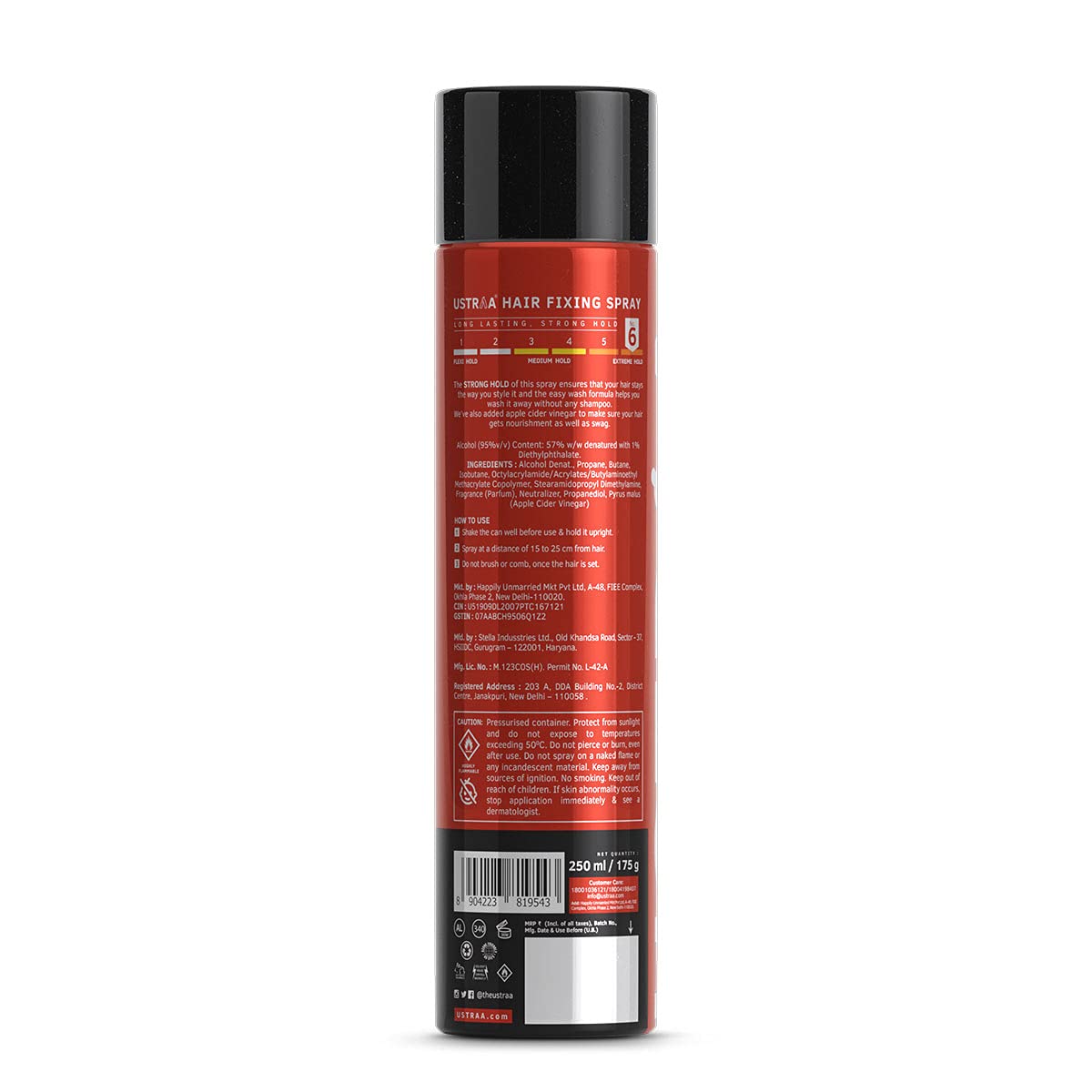 USTRAA Hair Fixing Spray – Strong Hold Hair Spray | Extreme Hold | Adds Shine to Your Hair | Even Coating with finer spray |Ideal for longer hair length