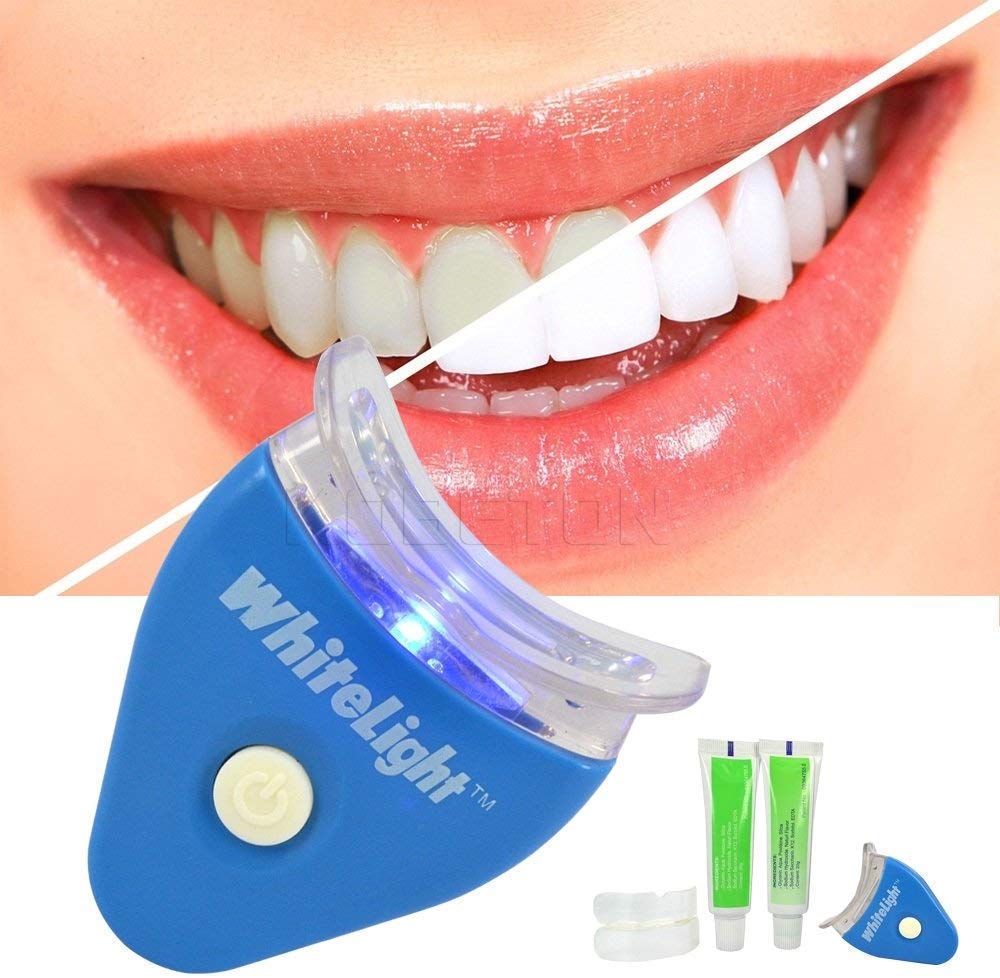 Holy Delight Teeth Whitening Tooth Polisher with LED Light Luma Smile Rubber Cups (White)