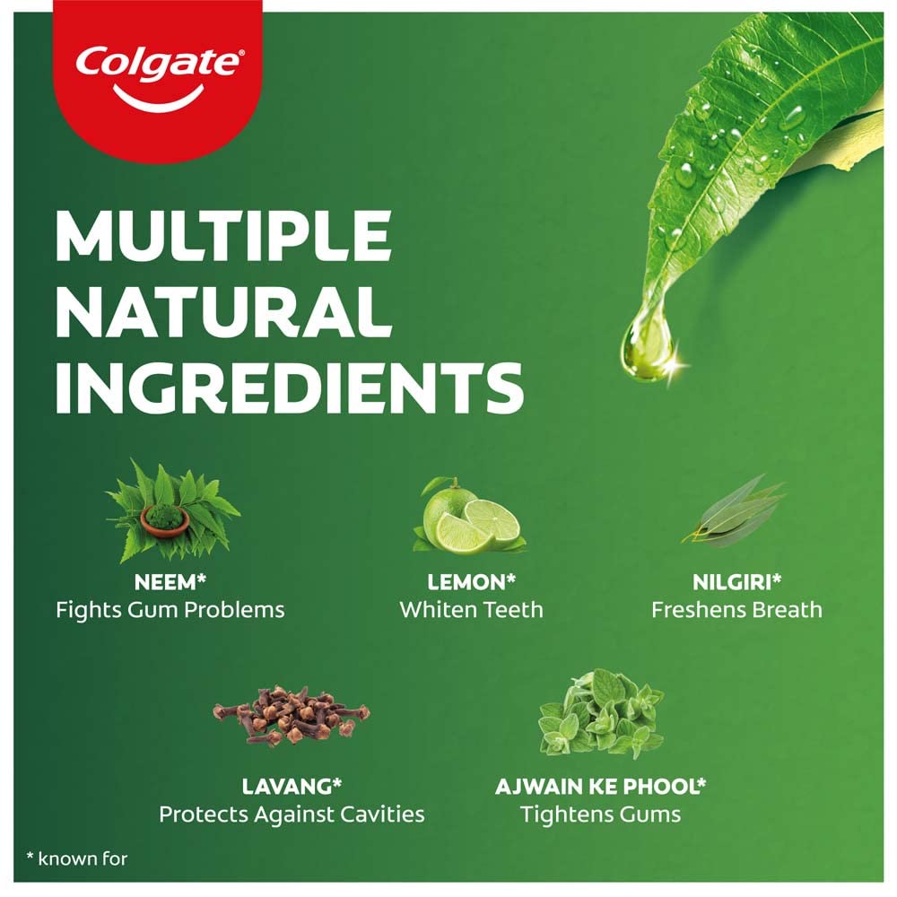 Colgate Active Salt Neem Toothpaste, Germ Fighting Herbal Tooth paste for Fresh Breath, Healthy, Tight Gums, 100g