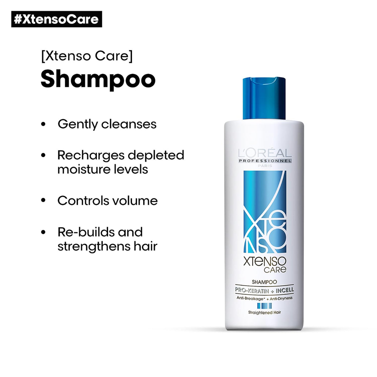 L'OREAL PROFESSIONNEL PARIS Xtenso Care Shampoo For Straightened Hair, 250 Ml |Xtenso Care Mask, 196 Gm | Shampoo & Mask For Starightened Hair, Pack Of 1