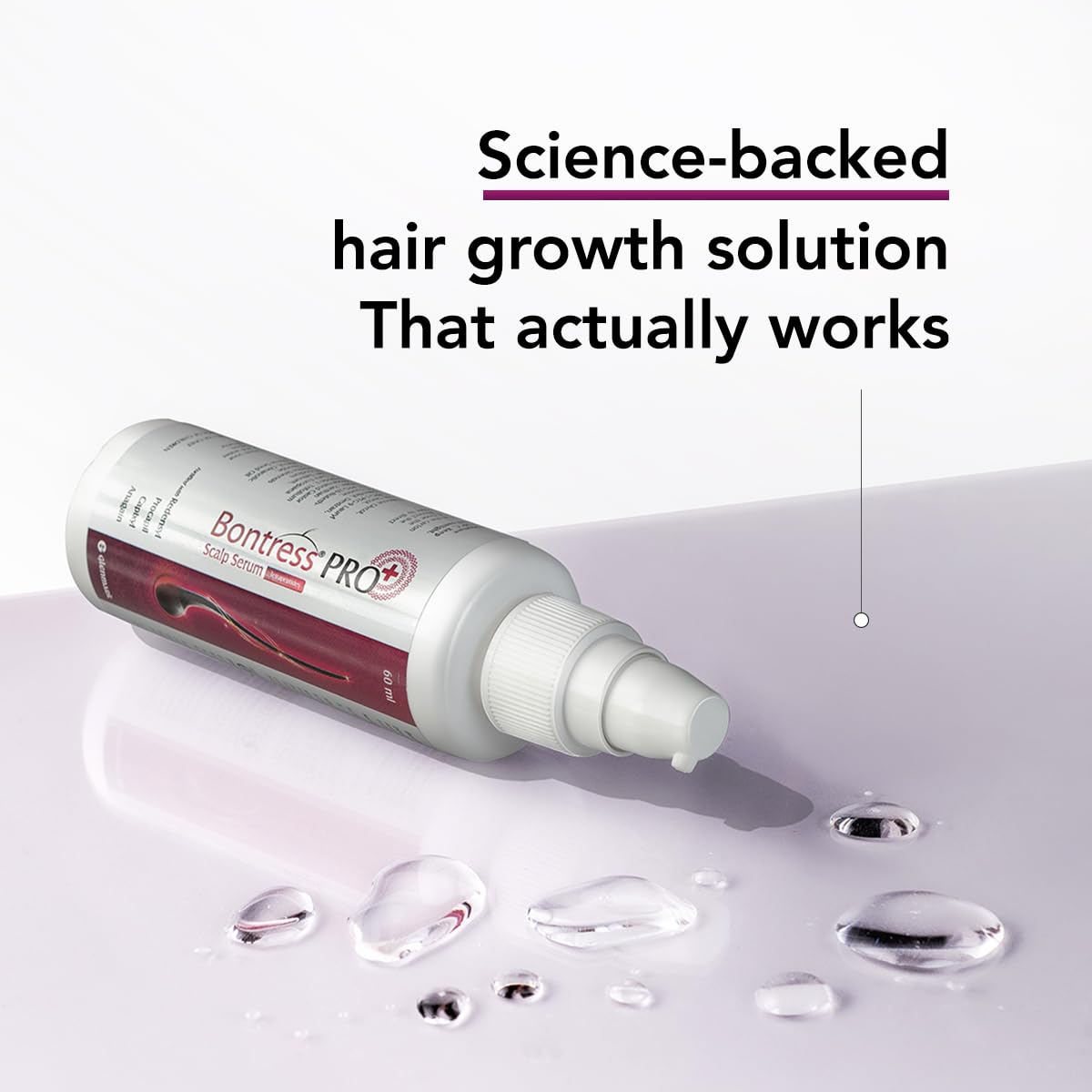 BONTRESS Pro+ Scalp Serum | fortified with Redensyl, Procapil, Capixyl & Anagain| helps reduce hair fall | Hair Growth Serum for both Men & women, 60ml