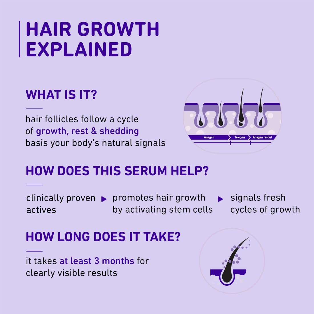 Plum Hair Growth Serum | With Rosemary, 3% Redensyl, 4% Anagain, 3% Baicapil, & Ginseng Extract | Reduces Hairfall, Boosts Hair Growth, Improves Hair Density |For Men & Women | 30ml