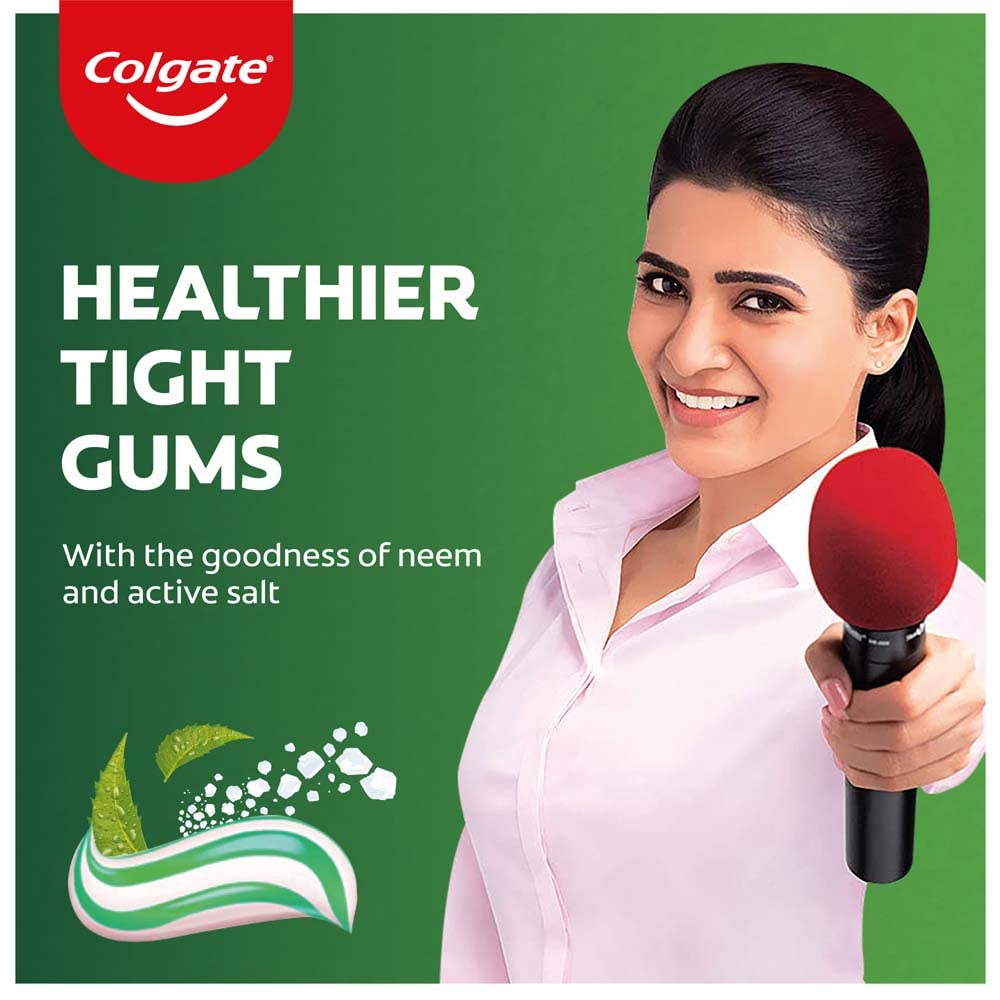 Colgate Active Salt Neem Toothpaste, Germ Fighting Herbal Tooth paste for Fresh Breath, Healthy, Tight Gums, 100g