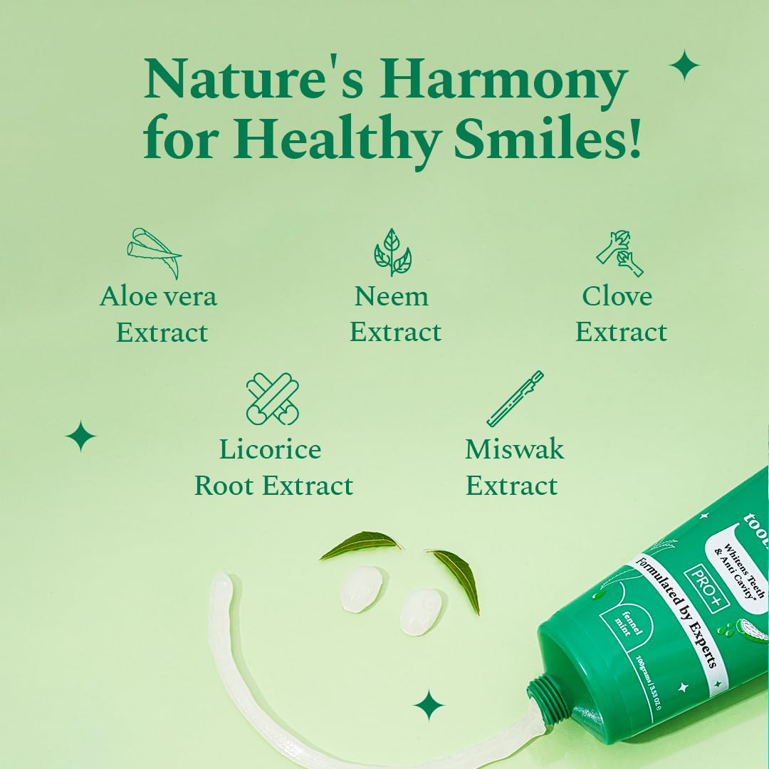 Perfora Aloe Neem Herbal Toothpaste - 100 gms | Enamel Safe Teeth Whitening Toothpaste for Men & Women | Formulated With Papain & Bromelain Enzyme | Helps Prevent Teeth Cavities | SLS Free