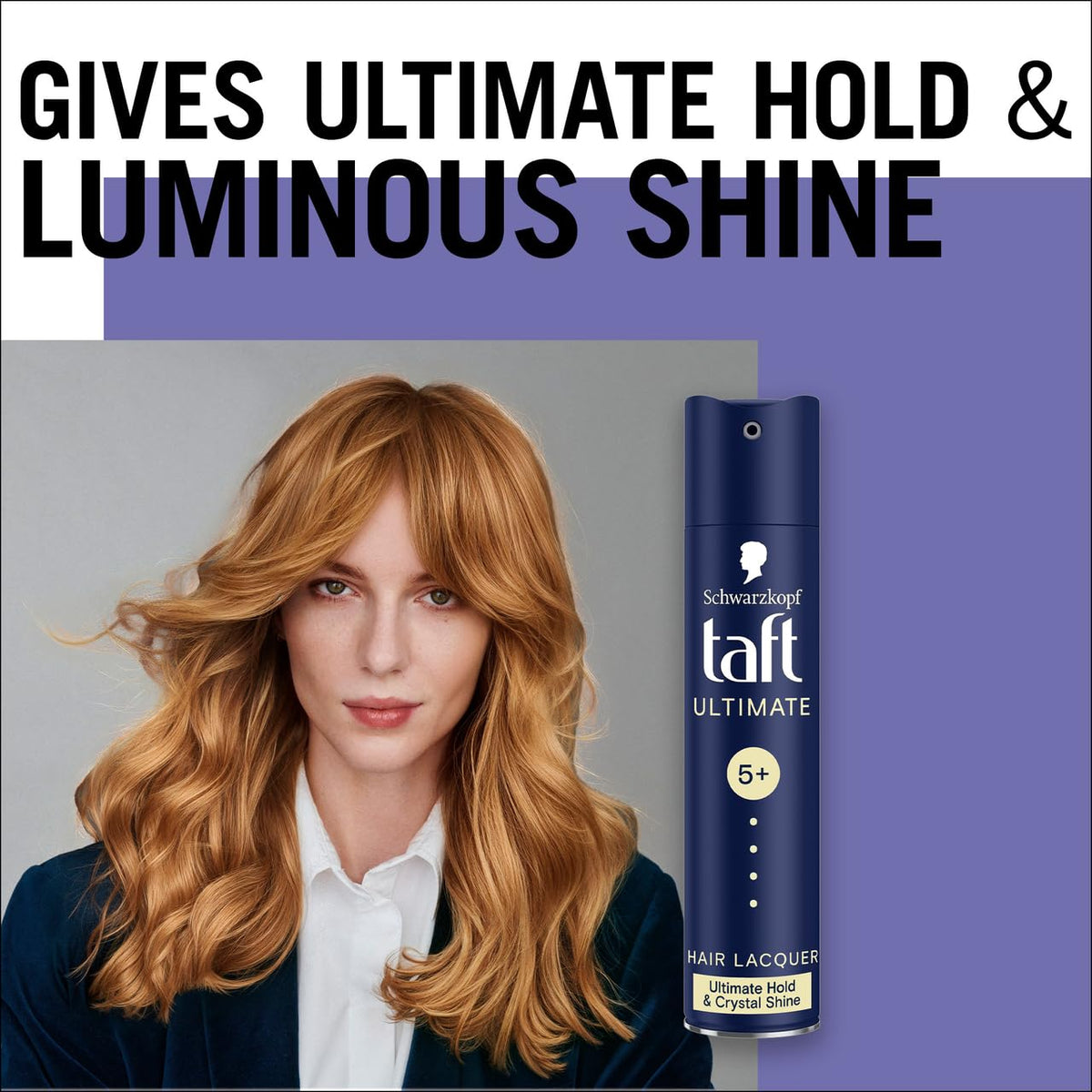 TAFT Schwarzkopf Ultimate Hair Lacquer, For Crystal Shine With Liquid Gloss Effect, Hold 5+ With No Stickiness