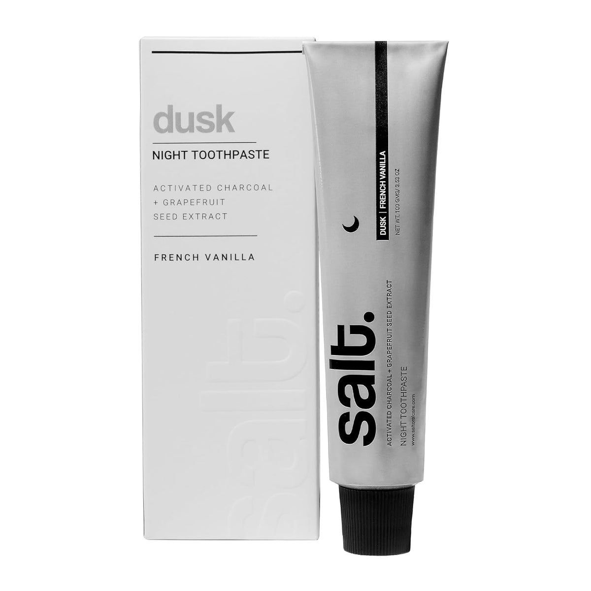 Salt Dusk Night Toothpaste | French Vanilla flavour | Grapefruit Water, Papain & Bromelain Enzymes | Plaque Break-down and Enamel Strengthening Formula | 100 gms