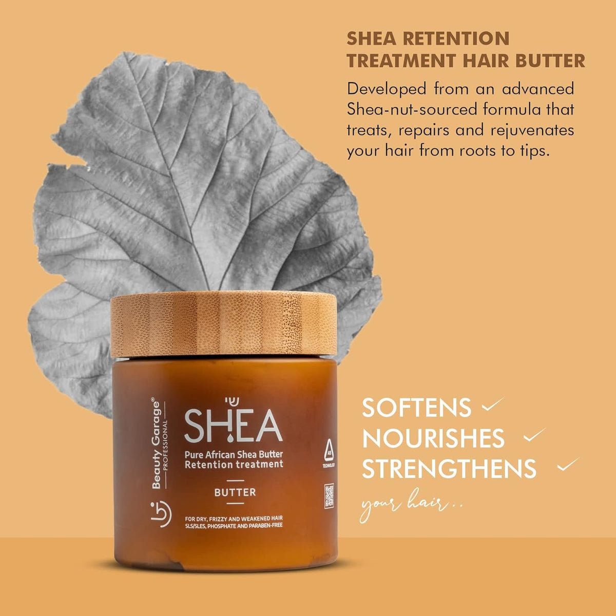 Beauty Garage Pure African Shea Butter Retention Treatment Hair Mask 250 Millilitre - Dry