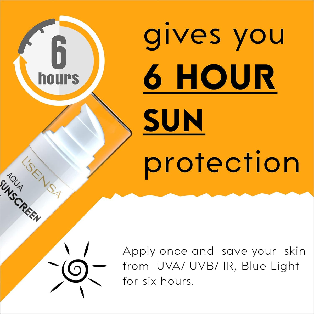 Sunscreen SPF 50 for Oily Skin, Anti-Tan, Waterproof Sun cream, 1% Hyaluronic Aqua Gel, Free from Oxybenzone, For Oily, Combination & Ace Prone Skin, Make-Up Friendly For Women & Men, 50Gram