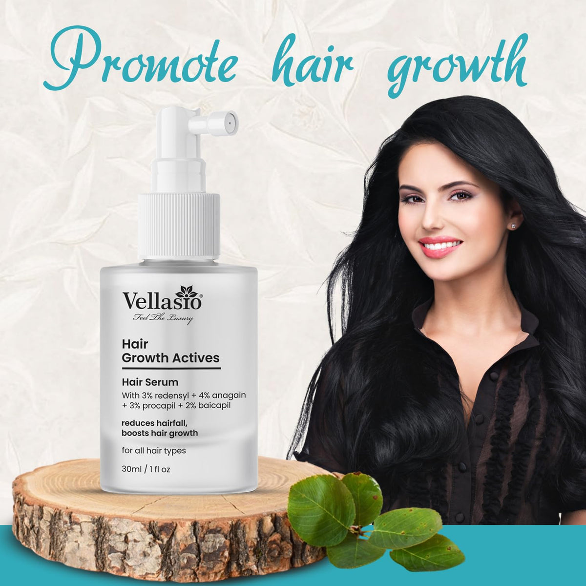 VELLASIO Hair Growth Serum Actives -3% Redensyl, 4% Anagain, 3% Procaoil, 2% Baicapil, 100 Grams