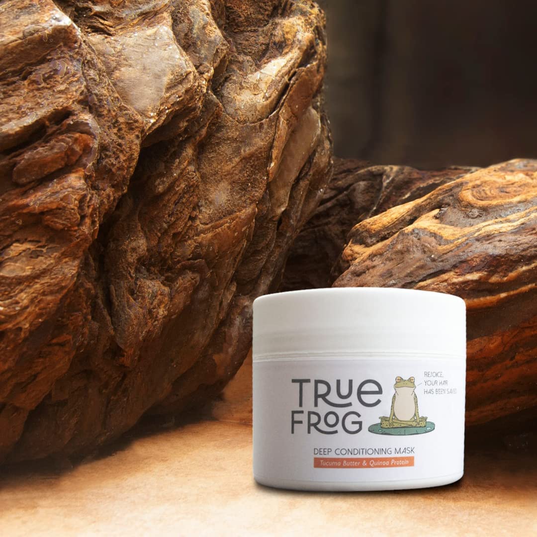 TRue FRoG Deep Conditioning And Hydrating Hair Mask For Curly, Wavy, Dry And Frizzy Hair With Flax Seed Extract, Argan Oil And Tucuma Butter, Sulphate And Paraben Free-200 Gm,1 Count