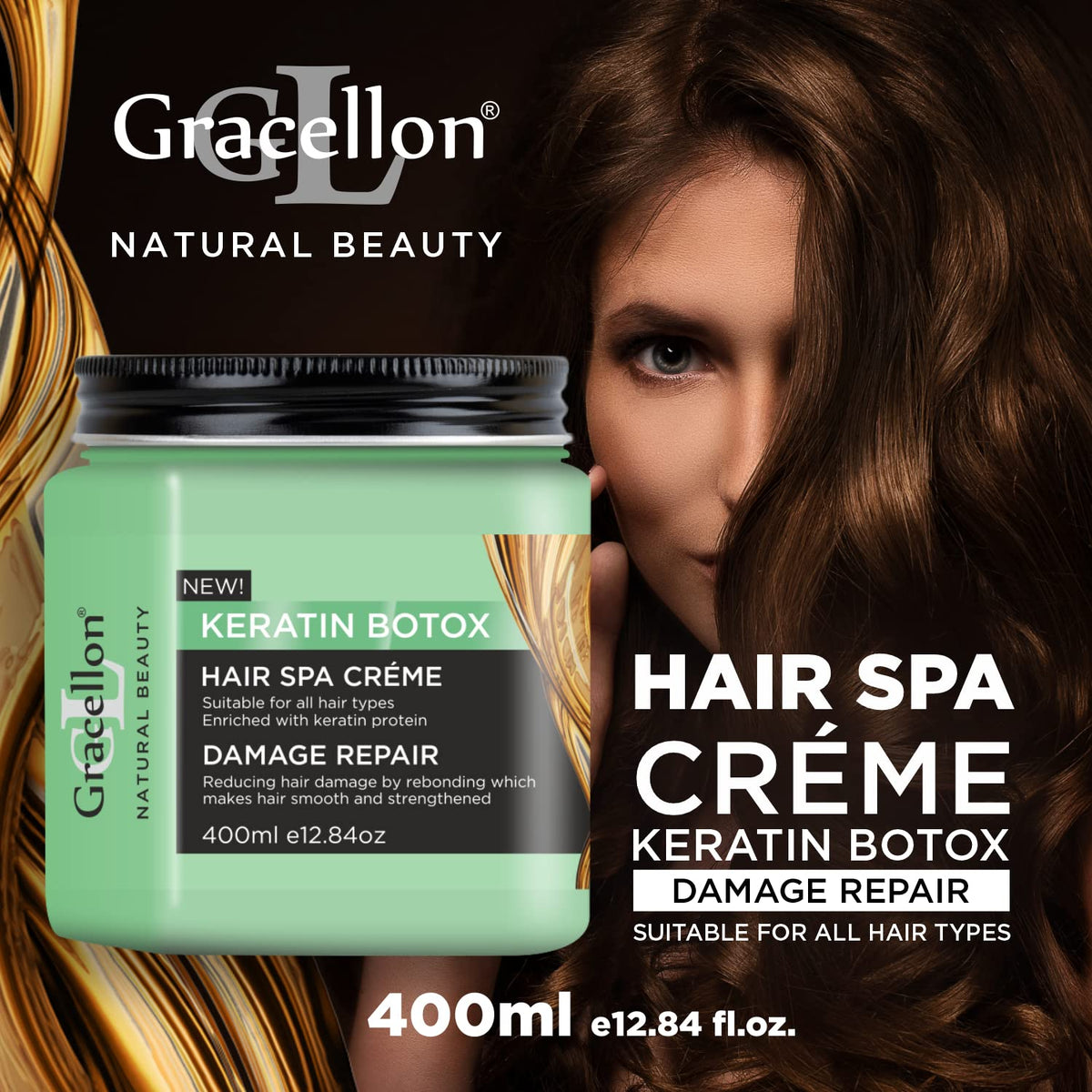 Gracellon Keratin Botox Hair Spa Creme Enriched With Keratin Protein For Damage Repair