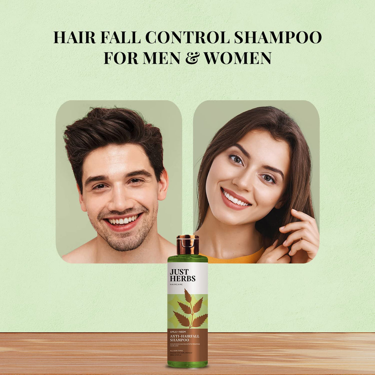 Just Herbs 8 In 1 Root Nourishing Amla Neem Hair Fall Control Shampoo For Men & Women - Suitable For Oily Hair Scalp, Sulphate & Paraben Free 200 Ml : Amazon.in: Beauty