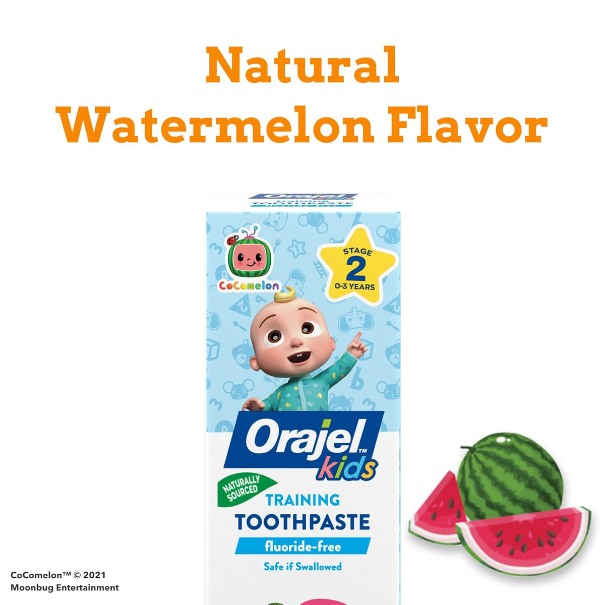 Orajel Kids Stage 2 Natural Training Toothpaste Watermelon 42.5g