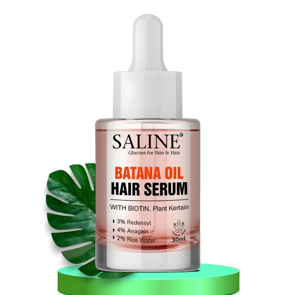 SALINE Batana Redensyl Hair Growth Serum with Biotin, 3% Redensyl, 4% Anagain, 2% Rice Water, and Plant Keratin 30ml - Hair Growth Serum for Men & Women