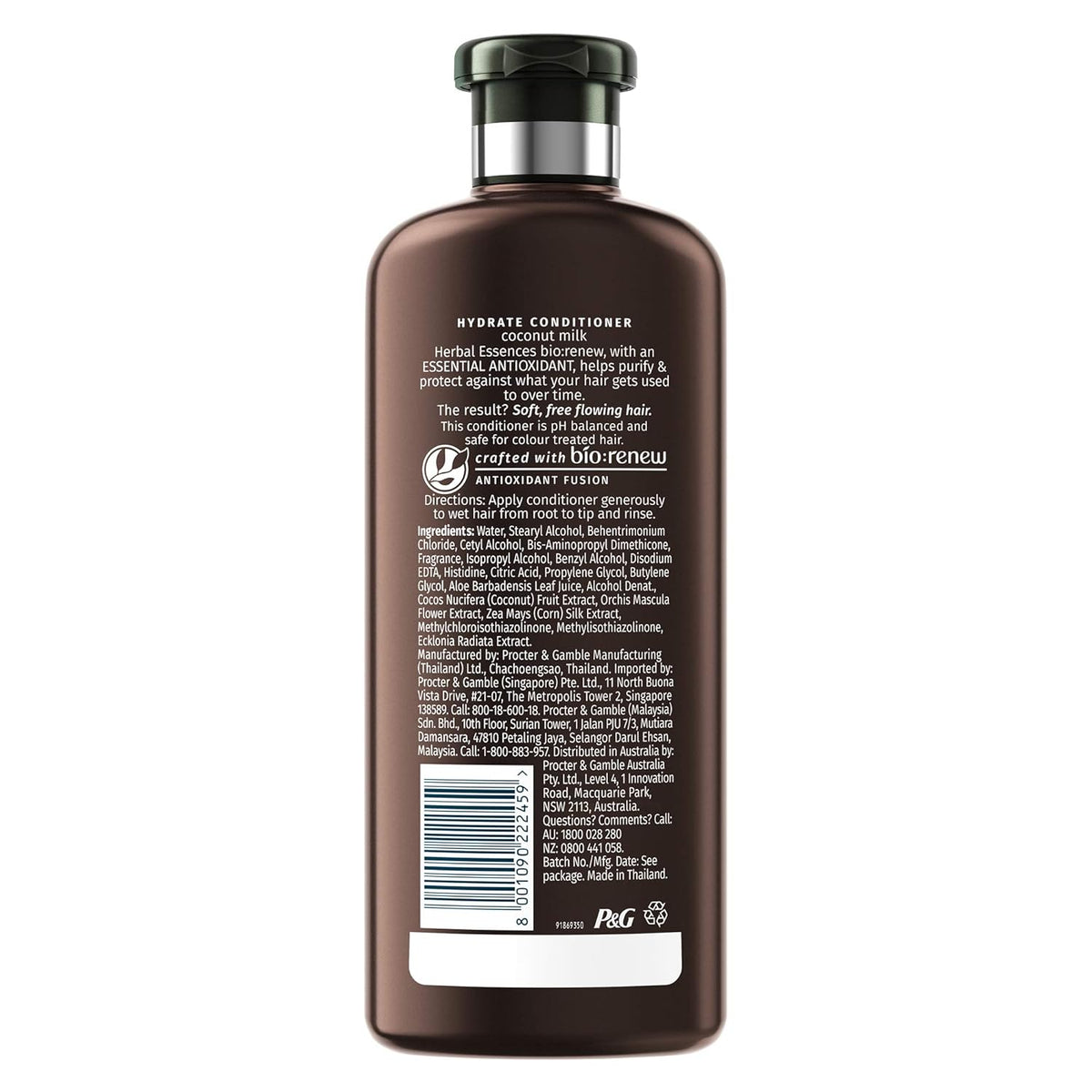 Herbal Essences bio:renew Coconut Milk CONDITIONER, 400ml | No Parabens No Colourants