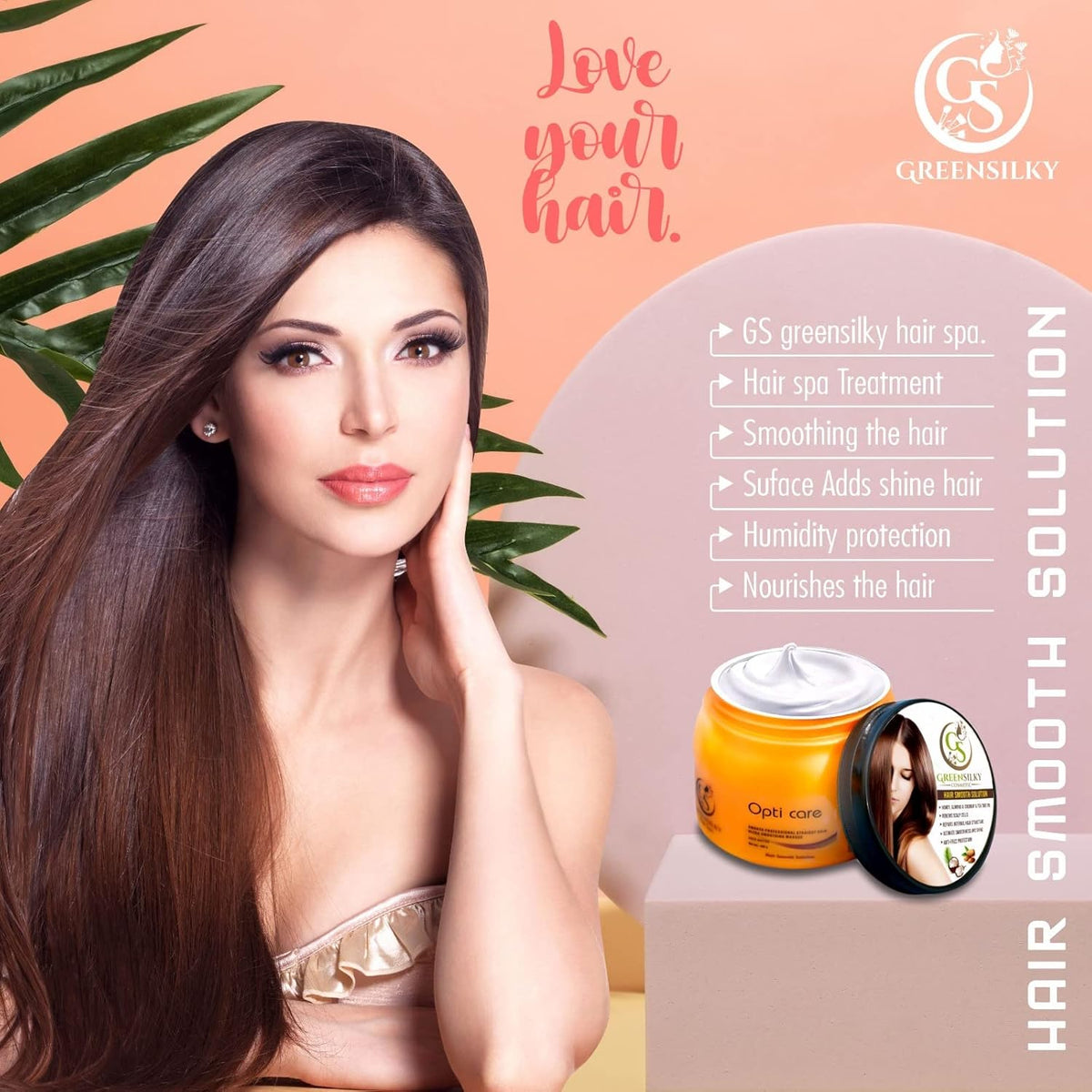 GREENSILKY Opti Care Smooth Professional Straight Hair Ultra Smoother Masque with Shea Butter 490g