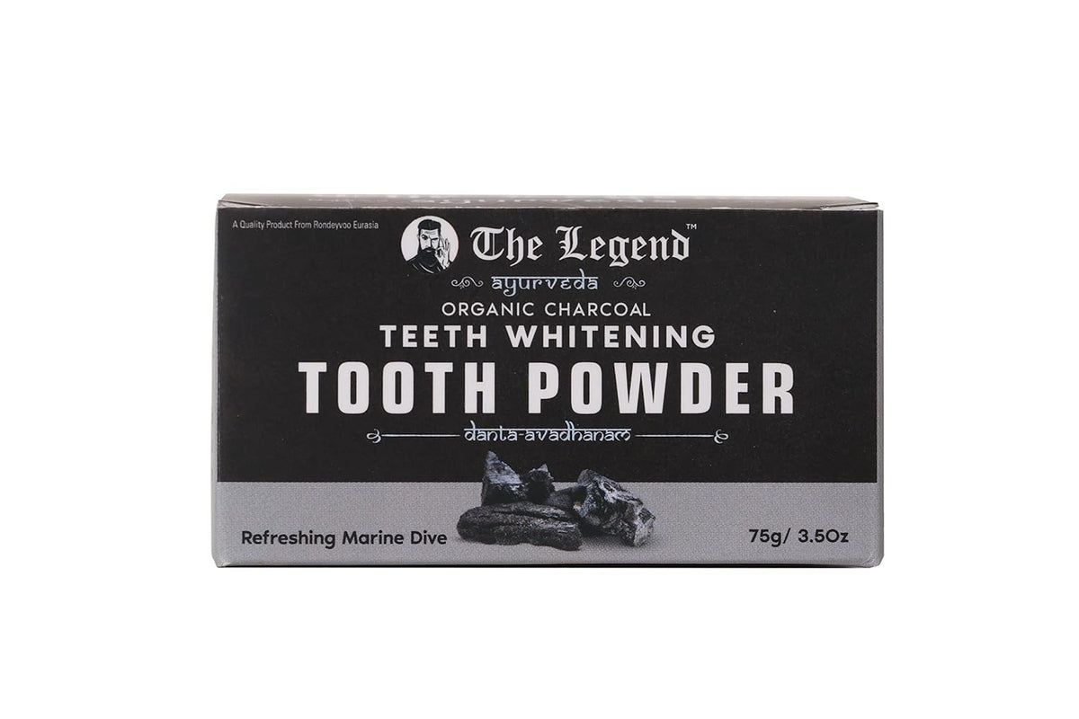 The Legend Charcoal Powder-teeth Whitening Powder Makes Teeth Paint White Instant and Cleaning Removal Stains and Get Charcoal Teeth Whitening Smile.