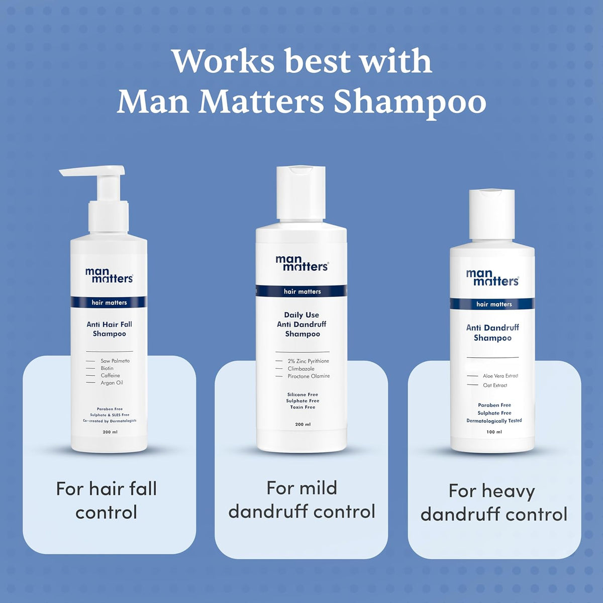 Man Matters Hair Conditioner 90Ml | Rice Alkane, Banana Oil, Shea Butter & Argan Oil | Repairs Dry & Damaged Hair, Reduces Frizz & Moisturises Hair | Sulphate & Paraben Free,1 Count