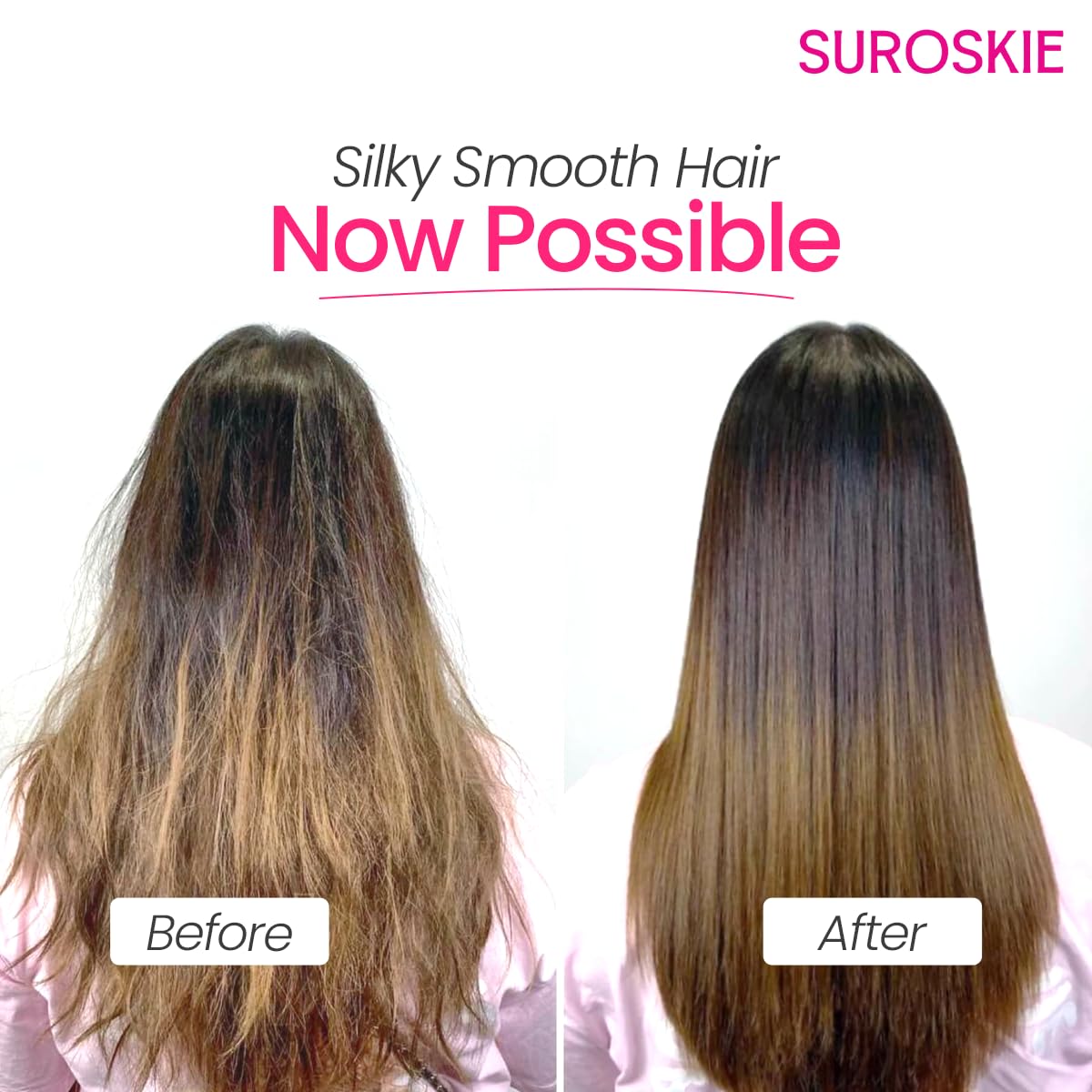 SUROSKIE Revive & Defend Instant Glass Hair Mask 200gm | With Hydrolyzed Keratin & Murmuru Butter | Nourish & Frizz Free Hair | Spa Treatment at Home | Intense Hair Damage Repair Mask | All Hair Types