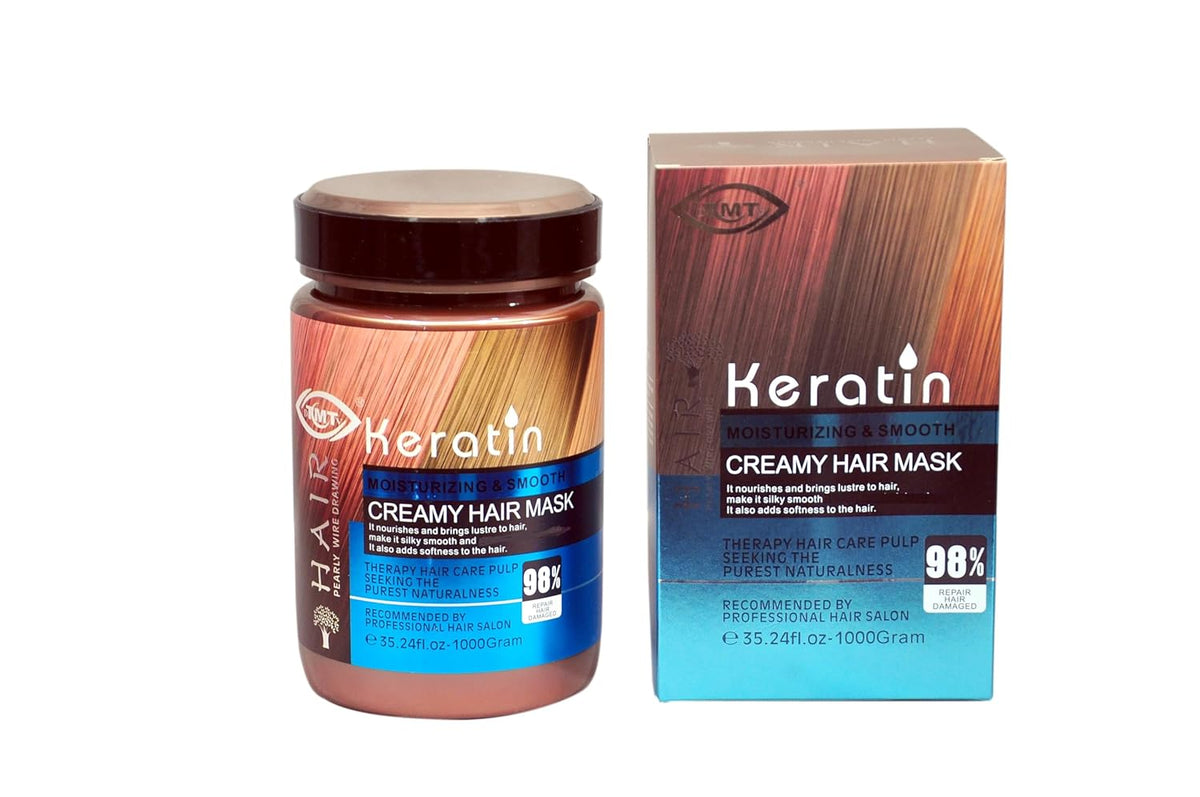 TMTKeratin Hair Mask | Smoothening and Straightening | Hair Spa | Keratin Mask | TMT Keratin Mask (1000 ML)