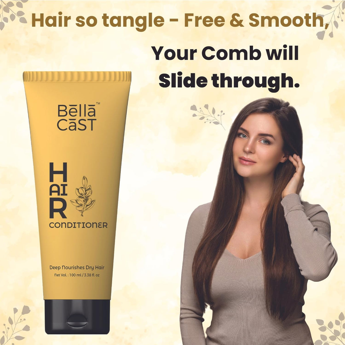 BellaCast Hair Conditioner For Damaged and Weak Hair Nourishes, Repair & Shine, For Long and Lifeless Hair