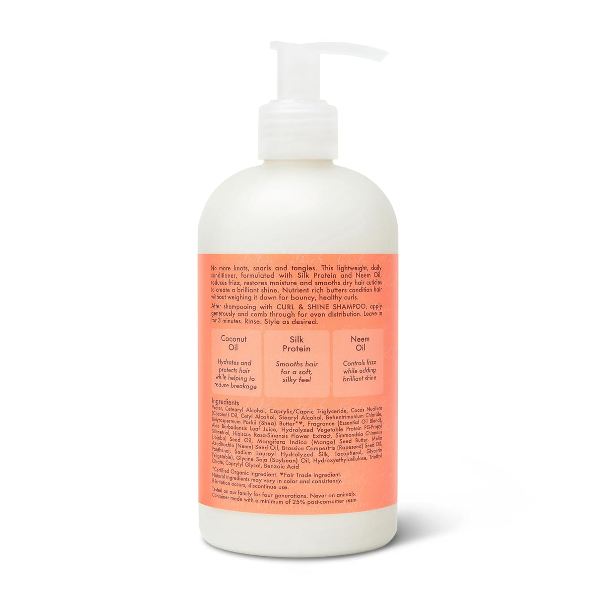 SHEA MOISTURE Coconut & Hibiscus Curl & Shine Oily Conditioner - 13 Oz,1 Count