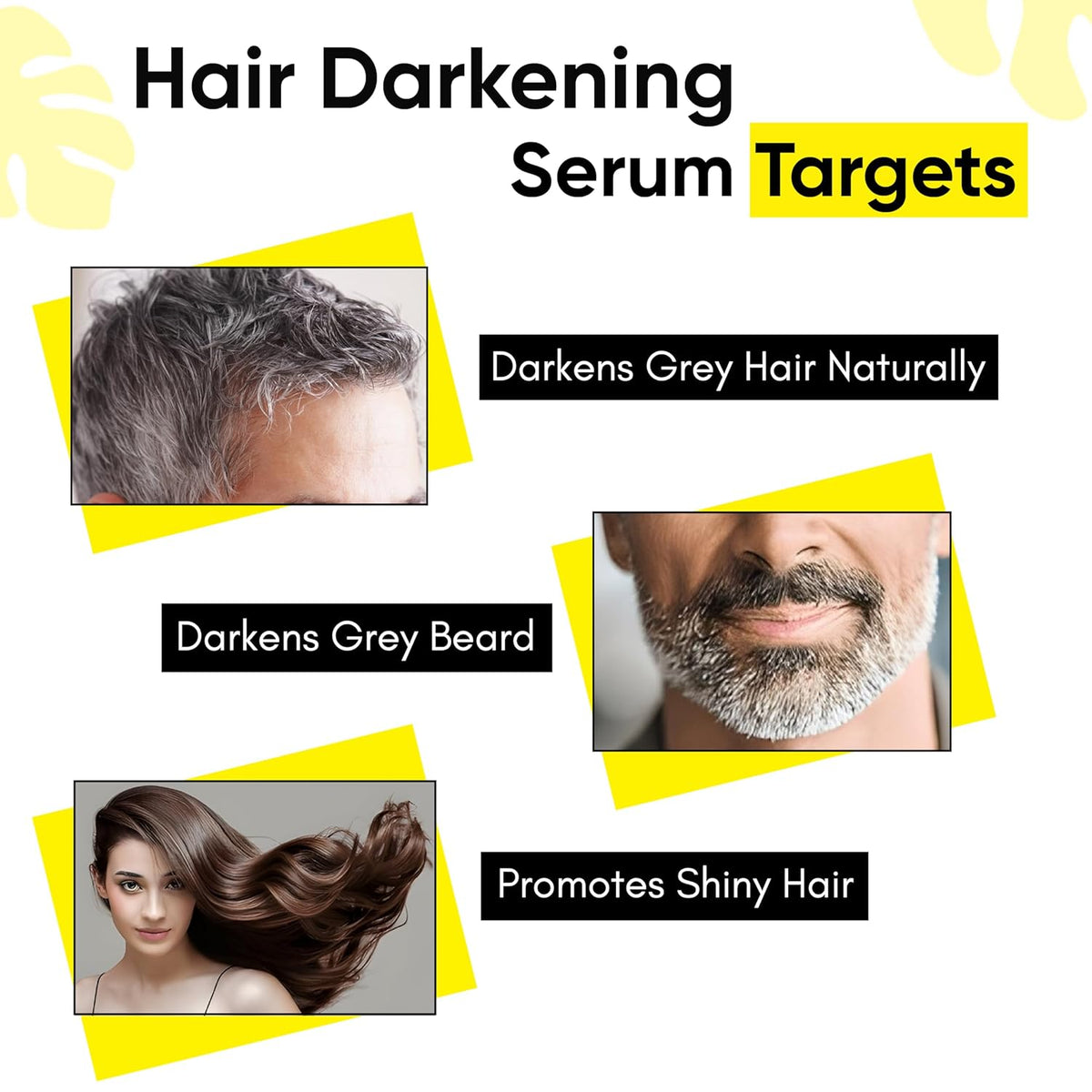 Masofta Anti Grey Hair Darkening Serum with Arcolys, Melano Gray, Biotin & Bhringraj For controlling Hair & Beard Greying, & Promoting Shinier Hair, For Both Men & Women, 30ML