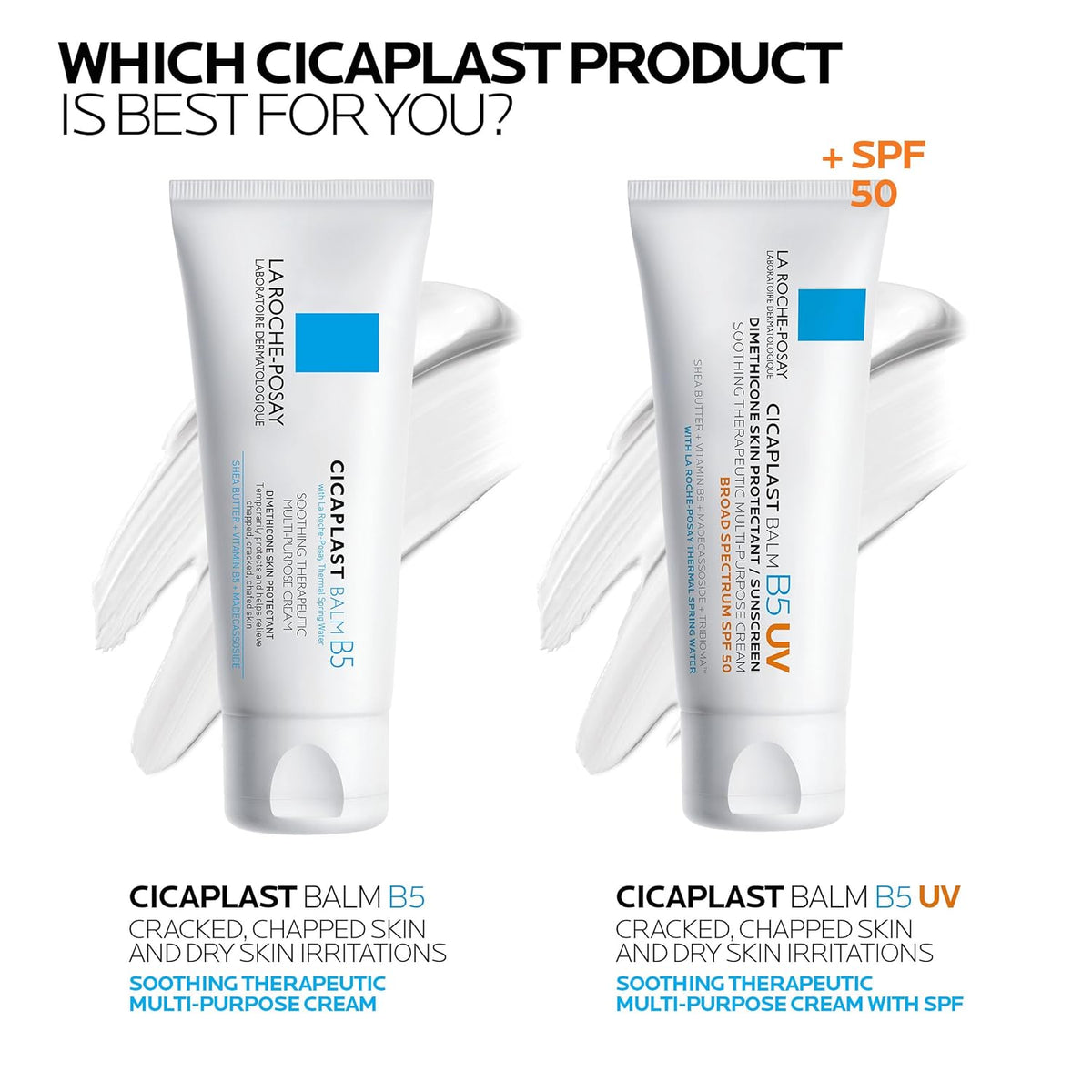 La Roche-Posay Cicaplast Balm B5,Healing Ointment and Soothing Therapeutic Multi Purpose Cream for Dry & Irritated Skin + Post Treatment Skin Protectant With SPF | Multi-Purpose Cream For Dry Skin