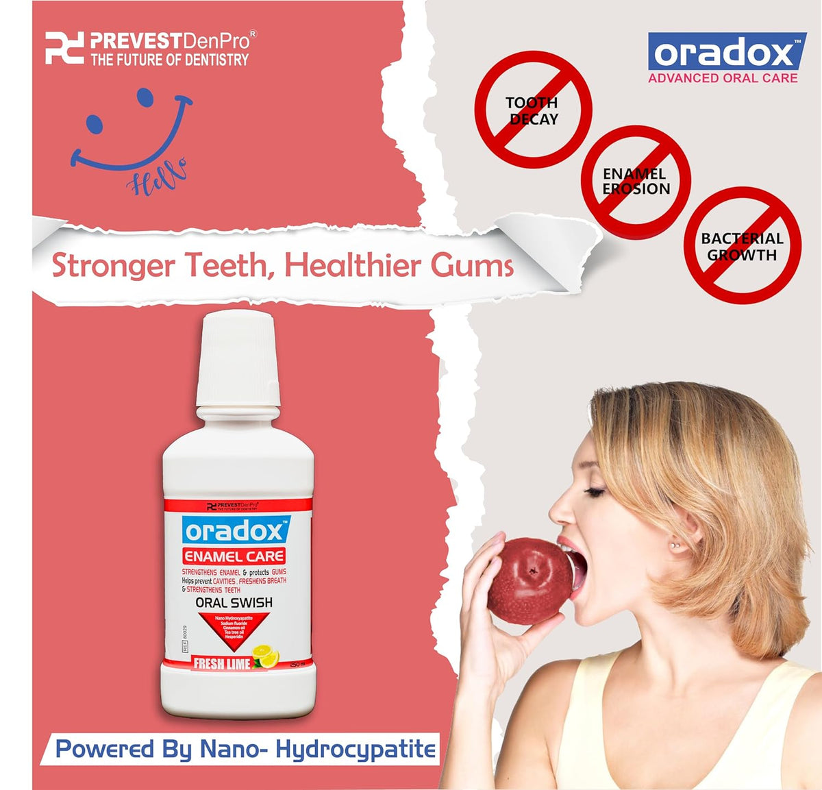 Oradox Enamel Care Oral Swish/Mouth Wash (Strengthens enamel and protects gums) (Enamel Care Oral Swish) 250 ml