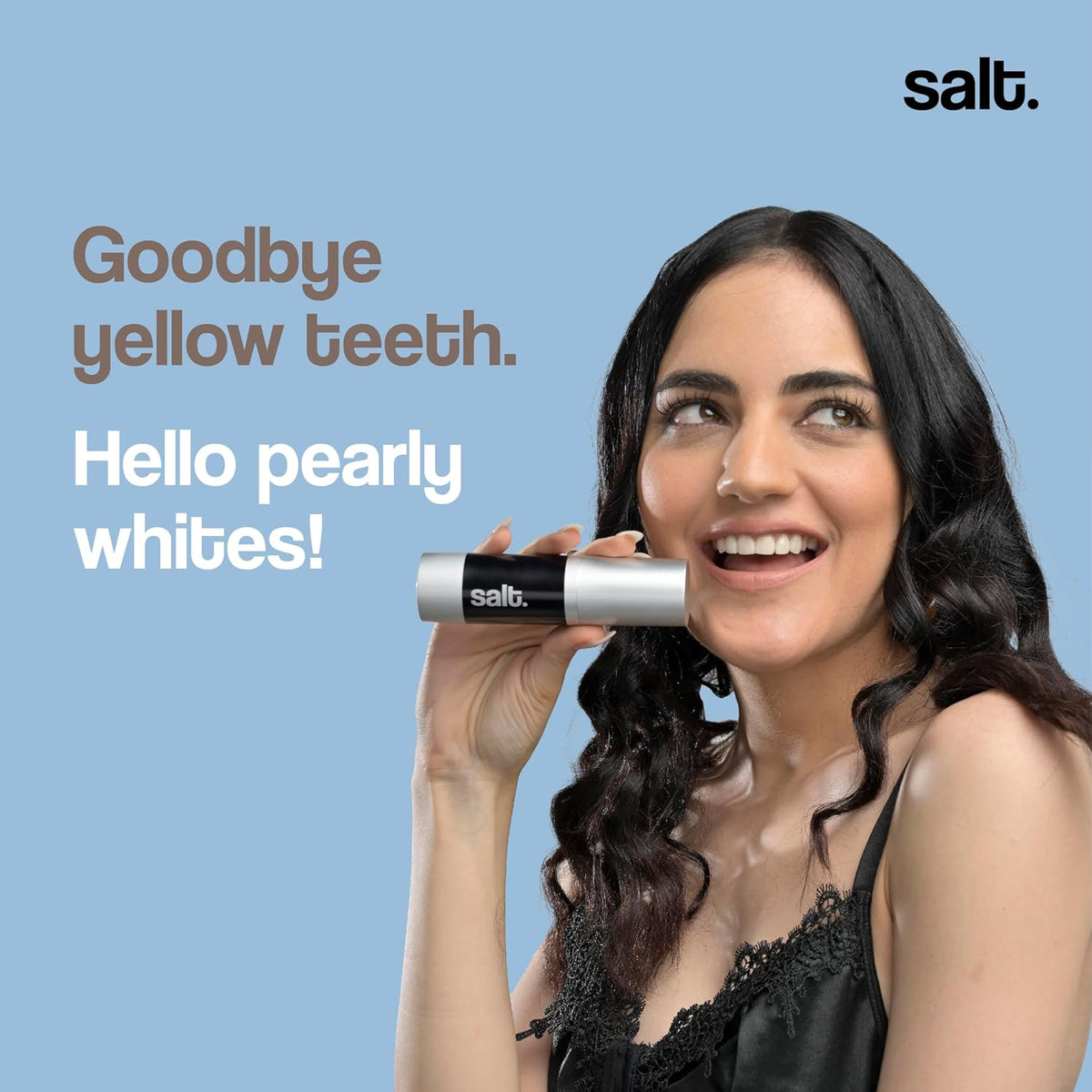 Salt Aura Colour Corrector Serum - Instant Teeth Whitening | Vegan & Fluoride-Free | Non Invasive & Non Abrasive | Neutralises Yellow Tones | 30ml