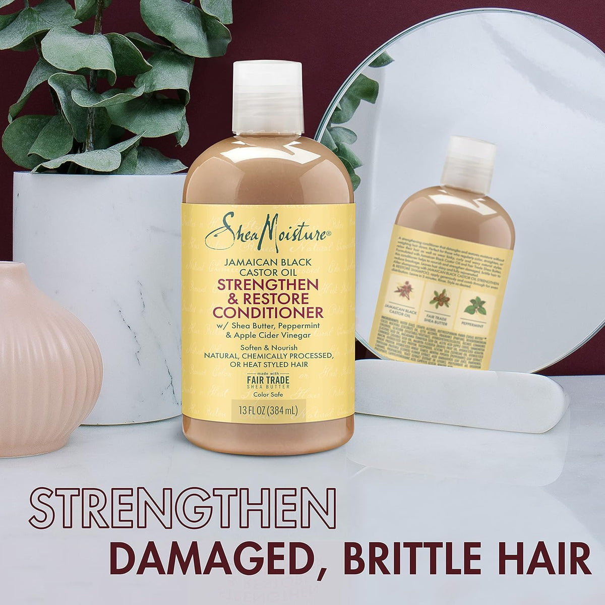 Shea Moisture Jamaican Black Castor Oil Grow & Restore Rinse Out Conditioner, 384 ml