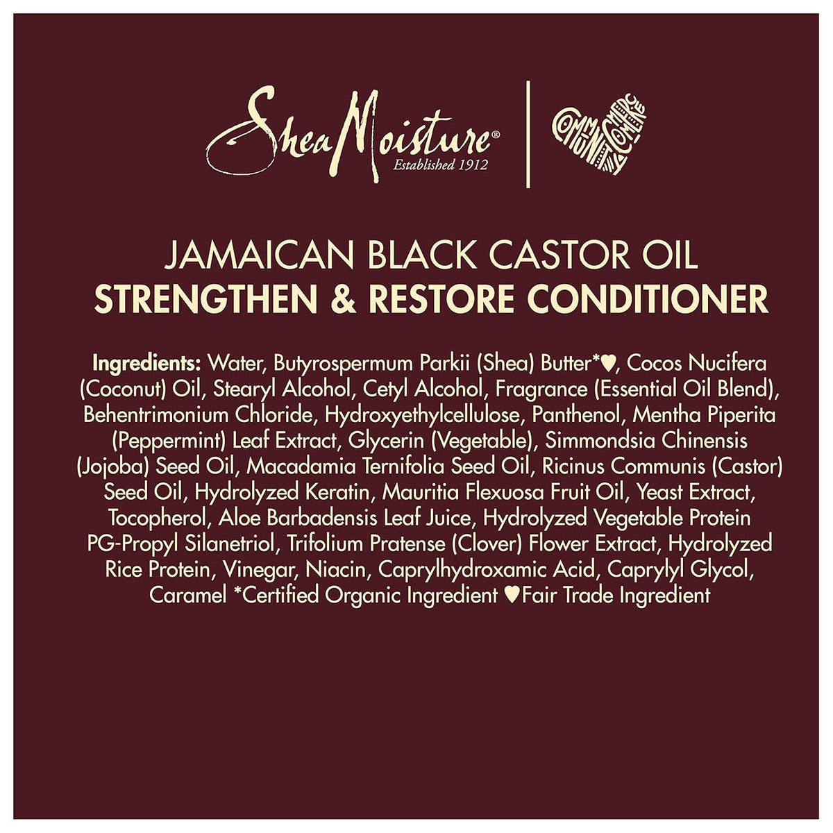 Shea Moisture Jamaican Black Castor Oil Grow & Restore Rinse Out Conditioner, 384 ml